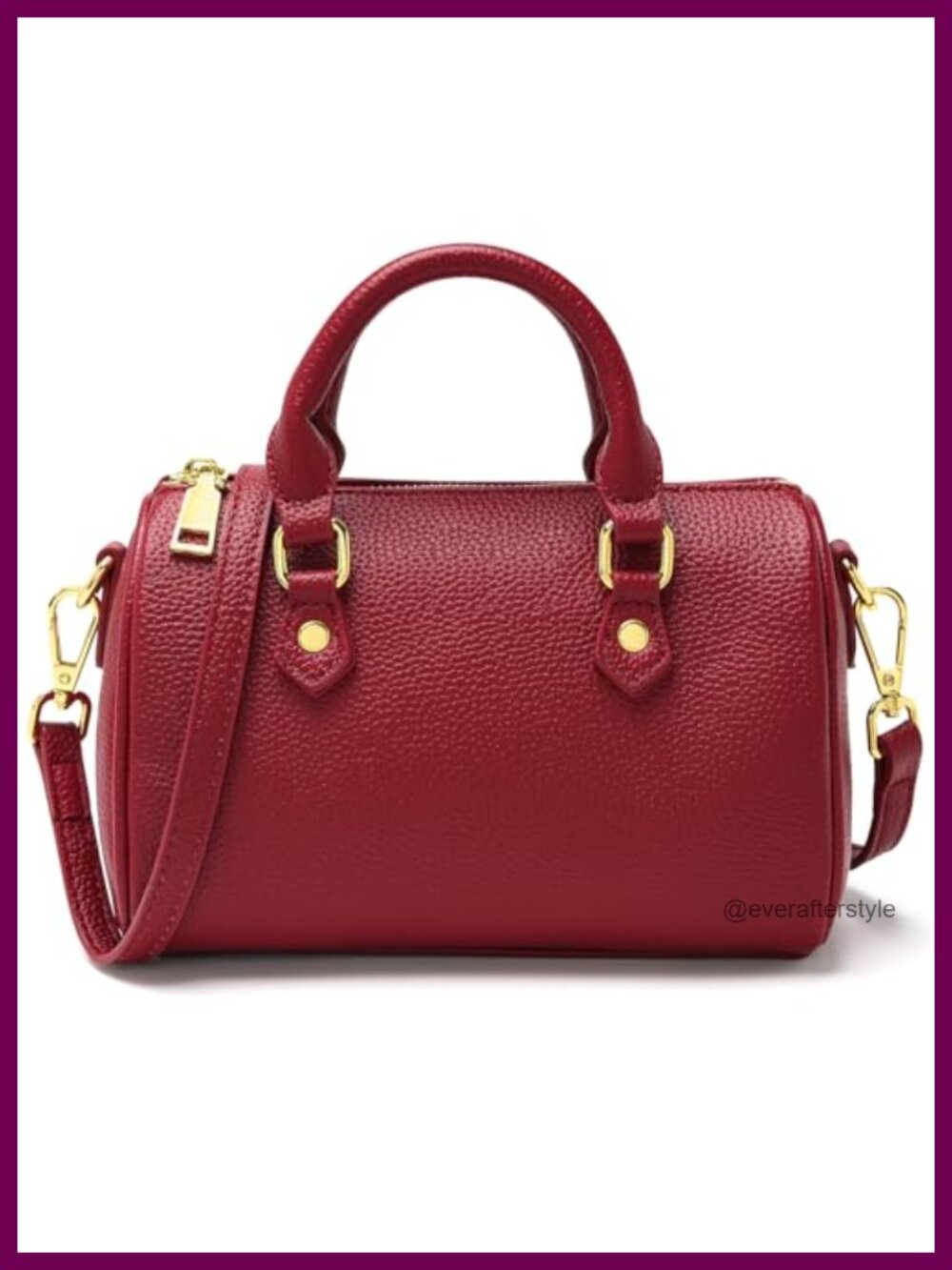Small Crossbody Bag Faux Leather Boston Top Handle Purse Satchel Handbag Women